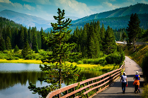 Winter Park walking trail from town to Winter Park Resort